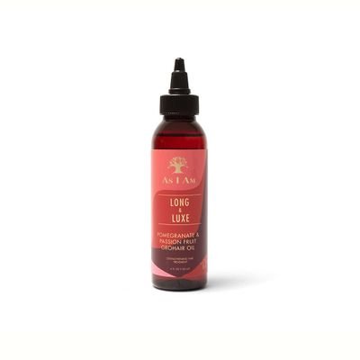 As I Am Long and Luxe GroHair Oil - 4 ounce - Rejuvenate the scalp - Promote hair retention - Enriched with Pomegranate and Passion Fruit, Beta-Sitosterol &amp; JBCO