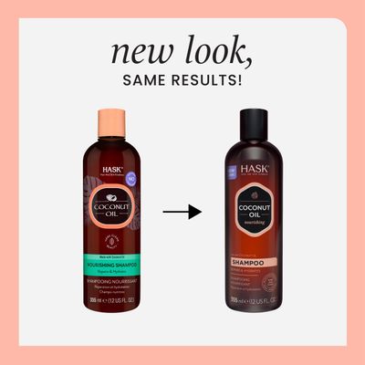 HASK COCONUT Nourishing Shampoo + Conditioner Set for All Hair Types, Color Safe, Gluten-Free, Sulfate-Free, Paraben-Free, Cruelty-Free - 1 Shampoo and 1 Conditioner
