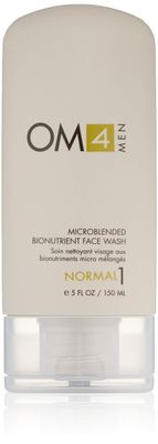 Organic Male OM4 Normal Step 1 - Microblended Bionutrient Face Wash - Antioxidant and Vitamin C Rich Gel Cleanser for men with Normal Skin Types