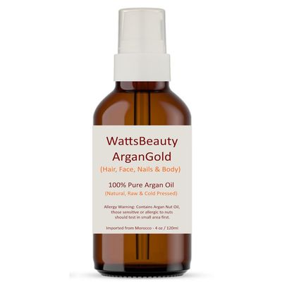 Watts Beauty ArganGold 100% Pure Argan Oil - Ultra Moisturizer for Face, Body and Hair - 4 oz.