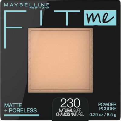 Maybelline Fit Me Matte + Poreless Pressed Face Powder Makeup &amp; Setting Powder, Natural Buff, 1 Count