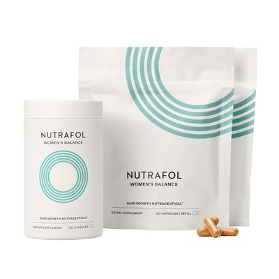 Nutrafol Women&#39;s Balance Hair Growth Supplements, For Women 45 Years and Older, Clinically Proven for Visibly Thicker Hair and Scalp Coverage, Dermatologist Recommended - 3 Month Supply, Pack of 3