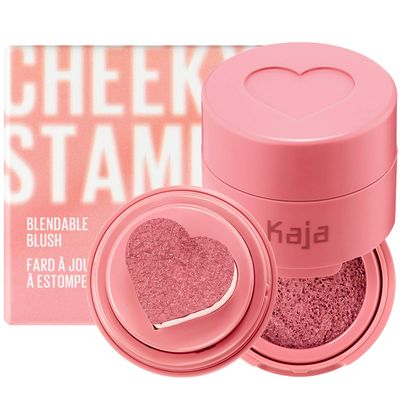 Kaja Blush - Cheeky Stamp | Gift, 7 Shades, Buildable &amp; Blendable Shade with Heart-shaped Applicator, Rosy Finish, Valentine&#39;s Day Gift, 01 Coy, 0.17 Oz