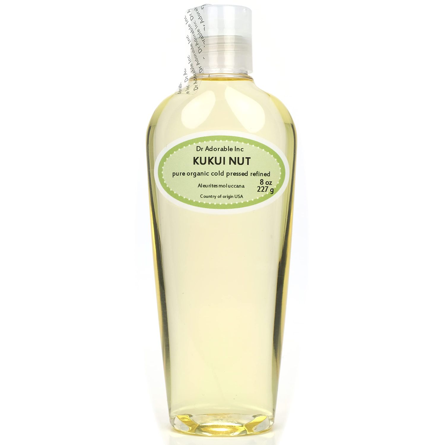 Dr Adorable - 8 oz - Kukui Nut Oil - 100% Pure Natural Organic Cold Pressed