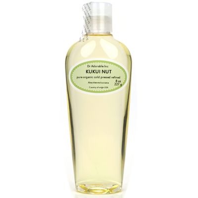 Dr Adorable - 8 oz - Kukui Nut Oil - 100% Pure Natural Organic Cold Pressed