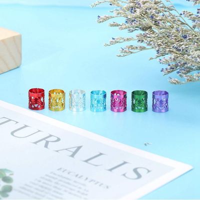 Hair Braid Cuff, 100Pcs Adjustable Dreadlocks Hair Braid Beads Rings Cuffs Hair Decoration Wig Accessories(COLORFUL)