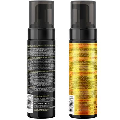b.tan Dark &amp; Long Lasting Self Tan Kit | Besties Bundle - Dark Tanning Mousse Duo with Mitt Applicator Glove, 1 Hour Express, Fast Sunless Tanner, Face &amp; Body, No Fake Tan Smell, Vegan &amp; Cruelty Free