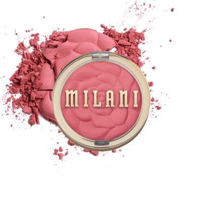 Milani Rose Powder Blush - Wild Rose (0.6 Ounce) Cruelty-Free Blush - Shape, Contour &amp; Highlight Face with Matte or Shimmery Color