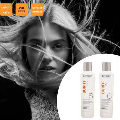 Sulfate Free Anti Frizz Color Safe Keratin Care Shampoo &amp; Conditioner DUAL pack. Imported. NEW LOOK AND PACKAGING!!
