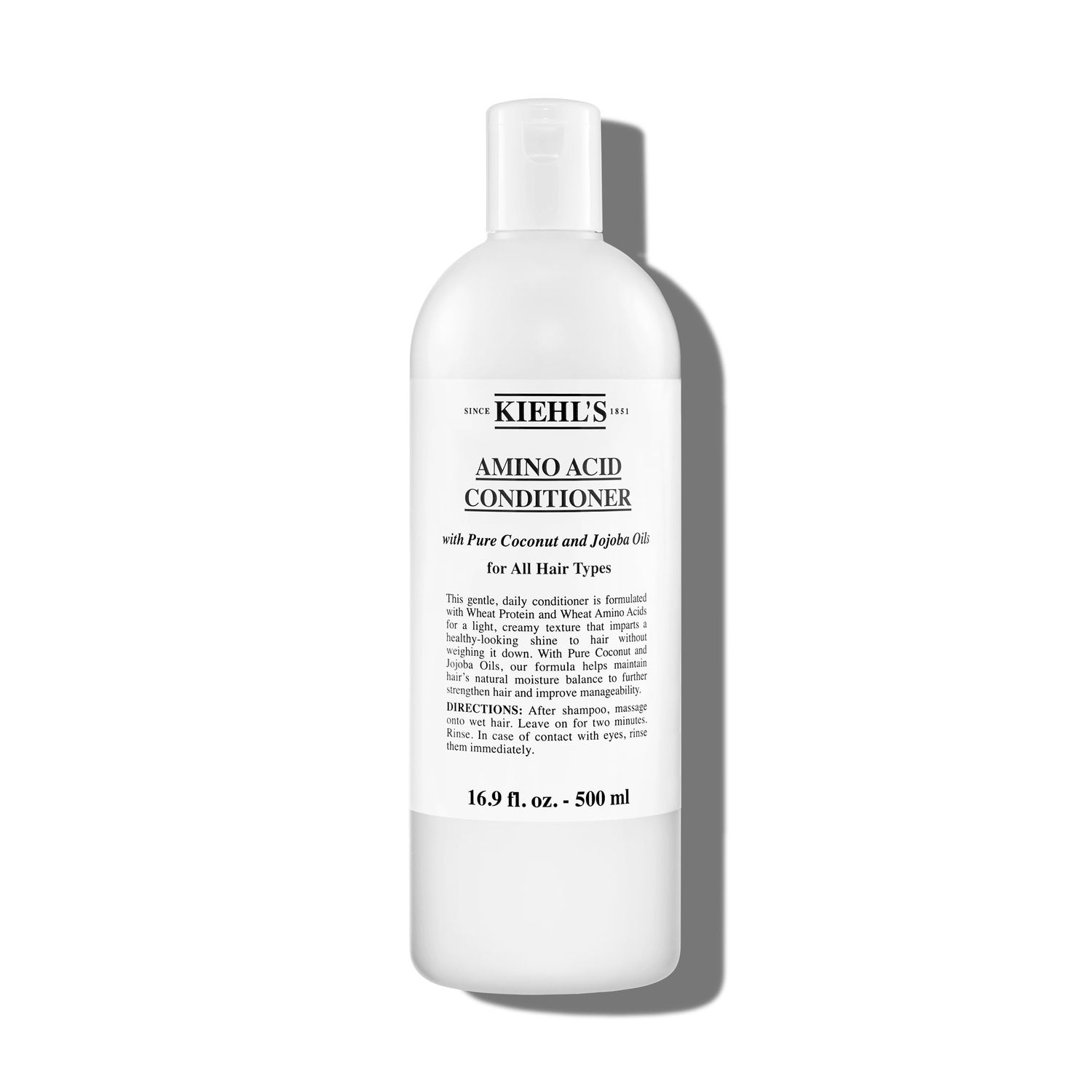 Kiehl&#39;s Amino Acid Conditioner, Strengthening and Moisturizing Hair Treatment, with Amino Acids, Jojoba and Coconut Oil to Improve Manageability and Added Shine - 16.9 fl oz