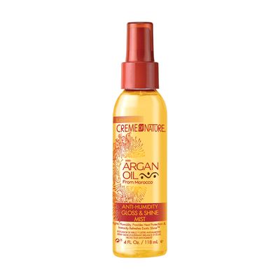 Creme Of Nature, Argan Oil Anti Humidity Gloss &amp; Shine Mist, Argan Oil Of Morocco, Provides Heat Protection, 4 Fl Oz
