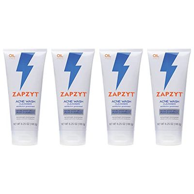 ZAPZYT Acne Wash with Salicylic Acid 6.25 oz (Pack of 4)