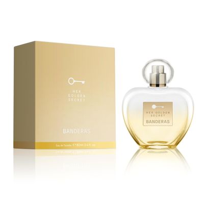 Banderas Perfumes - Her golden secret - Eau de toilette Spray for Women - Long Lasting - Fruity, Floral and Vanilla Notes - 2.7 Fl Oz