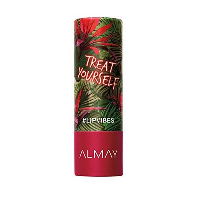 Almay Lip Vibes Lipstick with Vitamin E Oil &amp; Shea Butter, Matte Finish, Hypoallergenic, Treat Yourself, 0.14 Oz