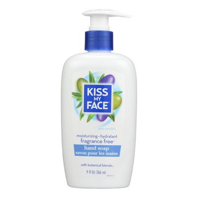 Kiss My Face Moisturizing Hand Soap, Fragrance Free 9 oz (Pack of 4)