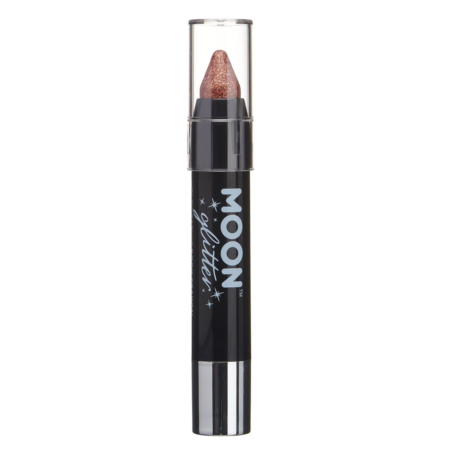 Holographic Glitter Paint Stick/Body Crayon makeup for the Face &amp; Body by Moon Glitter - 0.12oz - Rose Gold