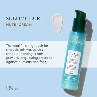 Rene Furterer SUBLIME CURL Curl Nutri-Activating Cream - For Curly, Wavy Hair - Curl Enhancing Leave-In - Humidity &amp; Frizz Control - 3.3 fl. oz.