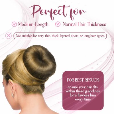 Women's Hair Bun Maker Tool - French Twist Fold Wrap Snap Hair Accessories by Andlane (3 Blonde)