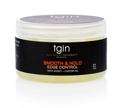 tgin Smooth &amp; Hold Edge Control infused with Honey &amp; Castor Oil for natural hair - Dry Hair - Curly Hair - 4 Oz