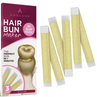 Women&#39;s Hair Bun Maker Tool - French Twist Fold Wrap Snap Hair Accessories by Andlane (3 Blonde)
