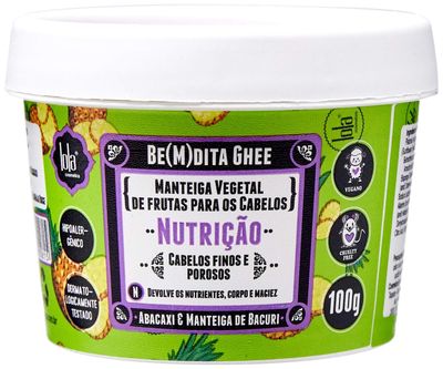 Lola From Rio - Be(m) dita Ghee - Nourishing Pineapple Hair Butter for Deep Hair Conditioning, Repair, and Shine Boost 3.52 Fl Oz