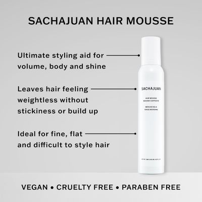 SachaJuan Hair Mousse Net wt. 189 g 200 ml 6.8 fl oz