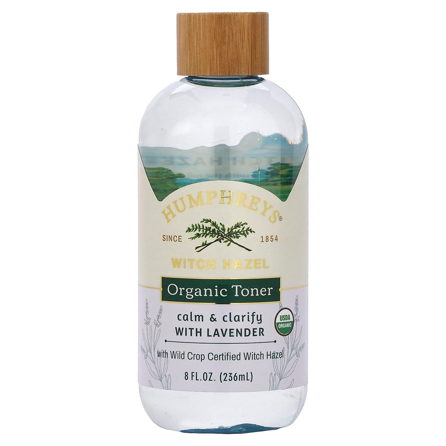 Humphreys Calm Clarify Witch Hazel + Lavender Organic Toner Fl Oz., 8 Ounce (Pack of 1)