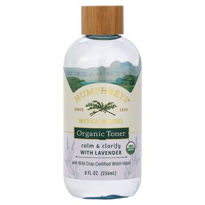 Humphreys Calm Clarify Witch Hazel + Lavender Organic Toner Fl Oz., 8 Ounce (Pack of 1)