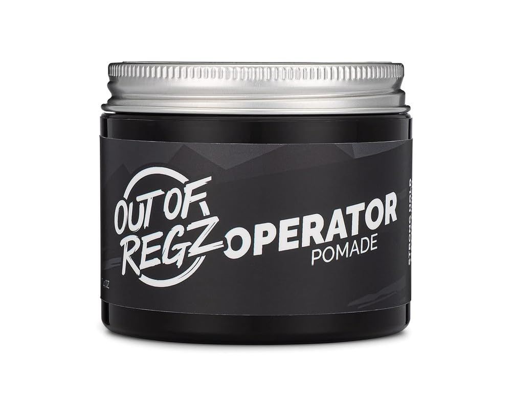 Out of Regz Operator Water Based Pomade for Men - Strong Hold, Natural Matte Finish, Sweat &amp; Humidity Resistant, Natural Ingredients for Hair Health