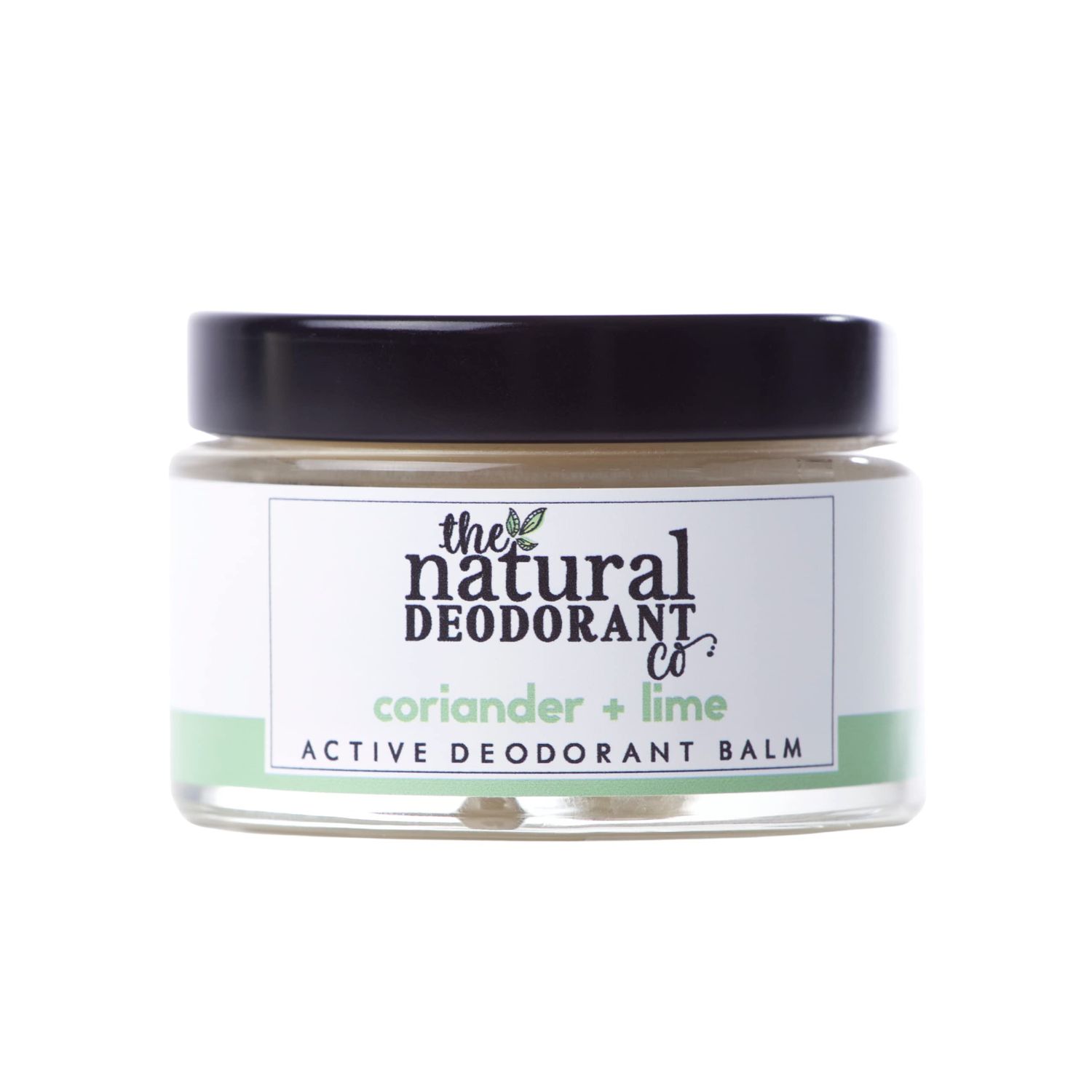The Natural Deodorant Co, Active Deodorant Balm Coriander &amp; Lime 55g, Aluminium Free, Plastic Free, Extra Strength