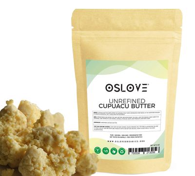 Oslove Organics Cupuacu butter -Pure and Natural 8oz Fresh, Rich and Creamy in DIY mixes | Vegan butter | Use for whipped body butters, salves, lotions &amp; soaps.