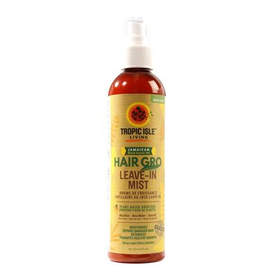 Tropic Isle Living Jamaican Black Castor Oil Daily Hair Gro Leave-in Conditioning Mist &amp; Detangler 8oz | Paraben &amp; Sulfate FREE | All Hair Types | Restores Moisture &amp; Gently Detangles