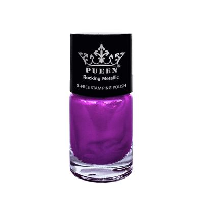 PUEEN Rocking Metallic Nail Polish for Nail Stamping Big 5-Free Formula Nail Color Lacquer (610 Mighty Aphrodite)-BH000618
