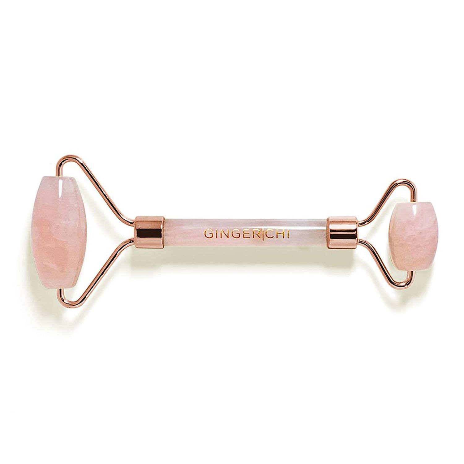 Ginger Chi Jade Roller - Rose Quartz Anti-Aging Roller - Skin Care Face Sculpting Tool to Reduce Wrinkle &amp; Dark Circle - Use It As Cheek Roller &amp; Eye Roller - Also As Jawline Shaper &amp; Neck Roller