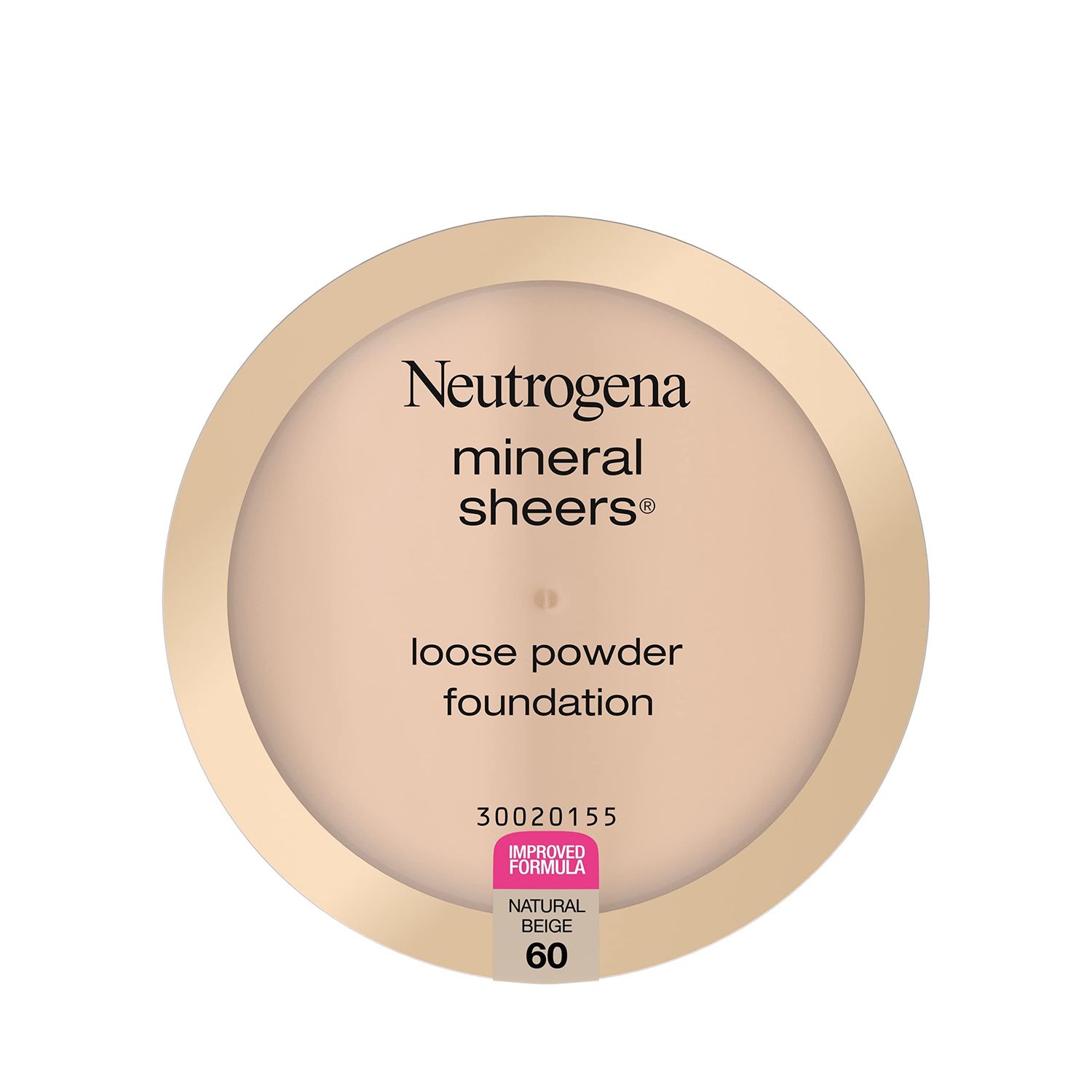 Neutrogena Mineral Sheers Lightweight Loose Powder Makeup Foundation with Vitamins A, C, &amp; E, Sheer to Medium Buildable Coverage, Skin Tone Enhancer, Face Redness Reducer, Natural Beige 60,.19 oz
