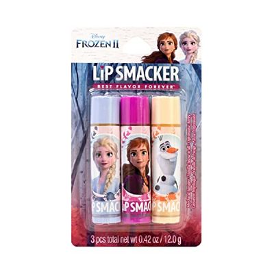 Lip Smackers Disney Frozen 2 Flavored Lip Balm - Moisturizing, Soothing Trio Mythical Juniper, Vanilla Snow-it-all, &amp; Optimistic Berry