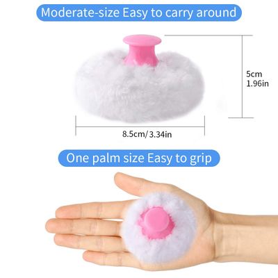 2pcs-Baby Body Cosmetic Powder Puff Kit Sponge Box Case Container(Blue&amp;Pink)