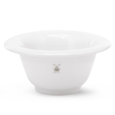 MHLE White Porcelain Platinum Rim Shaving Dish