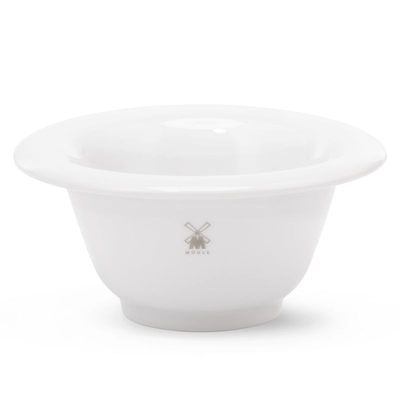 MHLE White Porcelain Platinum Rim Shaving Dish