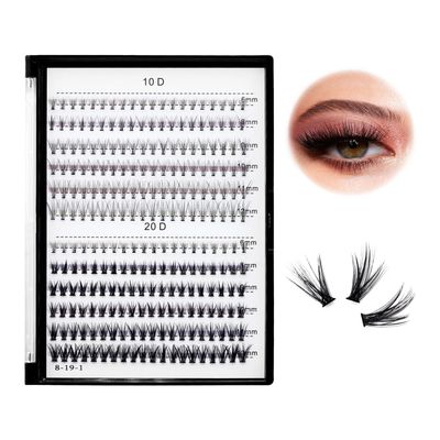 Bodermincer 240pcs C Curl 10D/20D Cluster Eyelashes 8/9/10/11/12mm and Under Eyelashes Mixed Professional Makeup Individual Cluster Eye Lashes (8/9/10/11/12mm and Under Eyelashes)