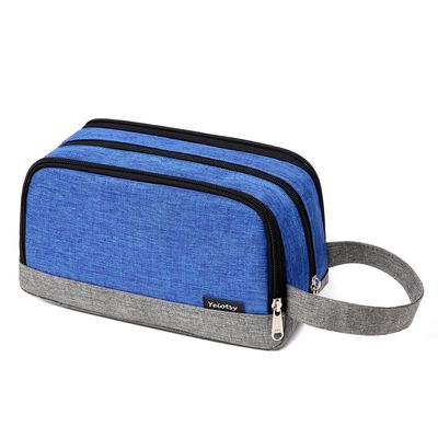 Yeiotsy Toiletry Bag, Color Clash Durable Travel Toiletry Organizer Bag (Blue)