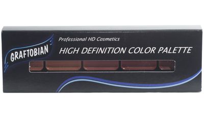 Graftobian HD Glamour Crme Foundation Palette (Blush) - High Definition 5 Color Makeup Palette, Cream Based Foundation Pink and Red Blush Palette for Cheeks, Full Coverage - For All Skin Shades