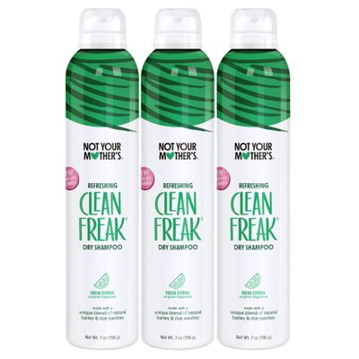 Not Your Mother's Clean Freak Refreshing Dry Shampoo (3-Pack) - 7 oz - Waterless Shampoo Instantly Refreshes Hair Between Washes - Fresh Citrus Scent