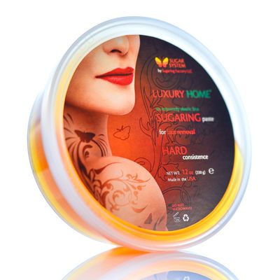 Sugaring Paste Hair Removal Hard Sugar Wax Kit - Luxury Home &amp; Brazilian Bikini Sugar Paste for Body, Organic Depilation Made in USA, 12 oz - For Women and Men