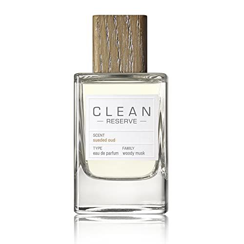 CLEAN RESERVE Sueded Oud Eau de Parfum | Eco-Conscious &amp; Sustainable Spray Fragrance | Vegan, Phthalate-Free, &amp; Paraben-Free | 3.4 Fl Oz/100mL