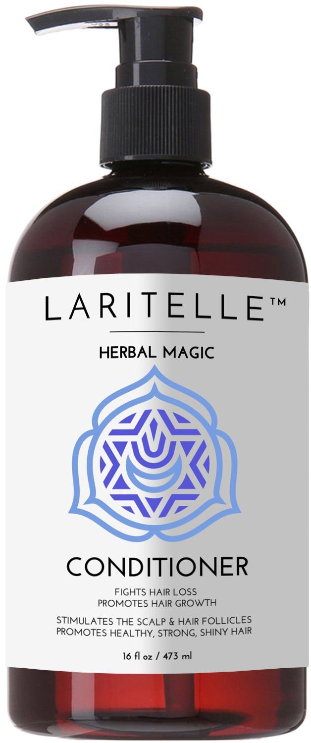 Laritelle Organic Conditioner 16 oz | Hair Loss Prevention, Anti-Breakage, Split Ends Treatment | Rosemary &amp; Saw Palmetto | NO GMO, Gluten, Alcohol, Paraben, Phthalates | Unscented. Hypoallergenic