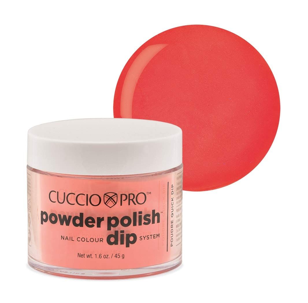 Cuccio Colour Powder Nail Polish - Lacquer For Manicure And Pedicure - Highly Pigmented Powder That Is Finely Milled - Durable Finish With A Flawless Rich Color - Easy To Apply - Peach - 1.6 Oz