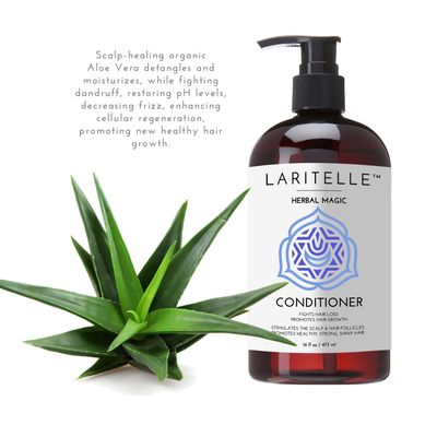 Laritelle Organic Conditioner 16 oz | Hair Loss Prevention, Anti-Breakage, Split Ends Treatment | Rosemary & Saw Palmetto | NO GMO, Gluten, Alcohol, Paraben, Phthalates | Unscented. Hypoallergenic