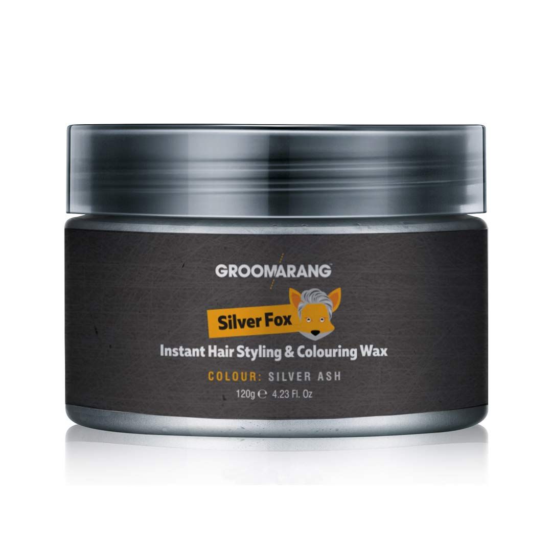Groomarang Silver Fox Instant Free Style Hair Styling &amp; Colouring Wax Grey Temporary Dye