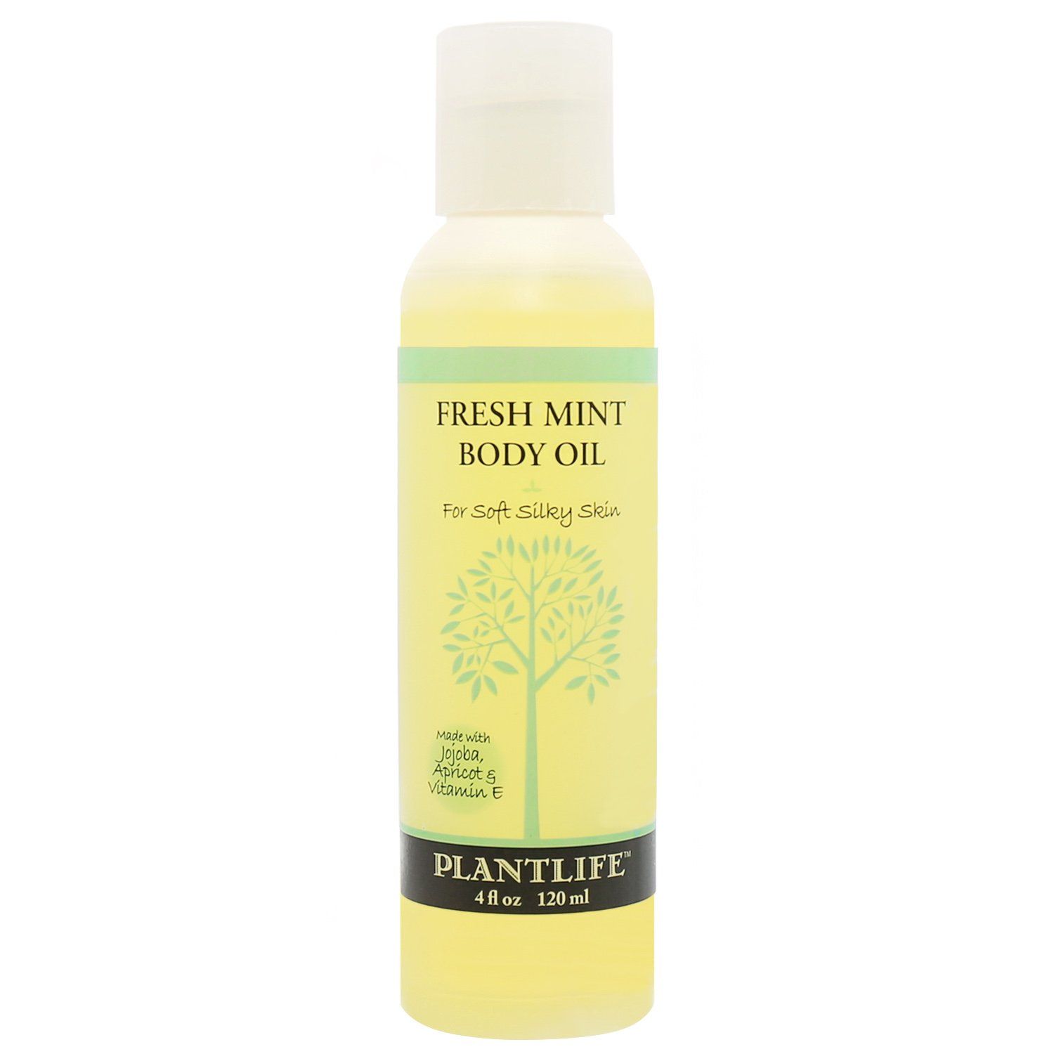 Plantlife Fresh Mint Body Oil - Moisturizing Natural Body Oil for All Skin Types - Nourishing Dry Skin and Making It Feel Soft and Silky for Women &amp; Men - Bath, Body &amp; Massage Oil - 4oz